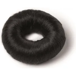 Black synthetic hair bun (small)