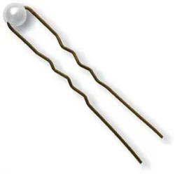JZA hair pin with a white pearl