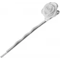 JZA white hairpins with rose