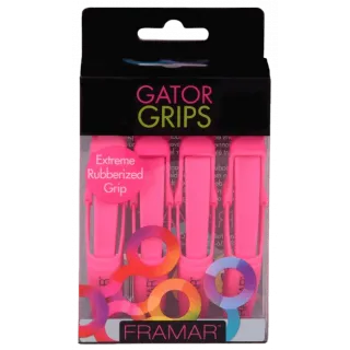 FRAMAR Gator Grips Pink hair clips