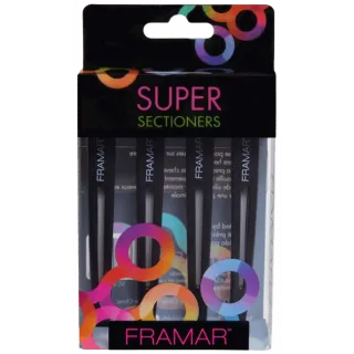 FRAMAR Super Sectioners Black заколки для волос