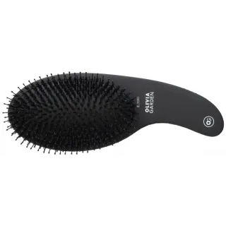 Olivia Garden Expert Care Curve Combo Matt Black plaukų šepetys