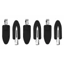 BraveHead Rubberized Black matu sprādzes (6 gab.)